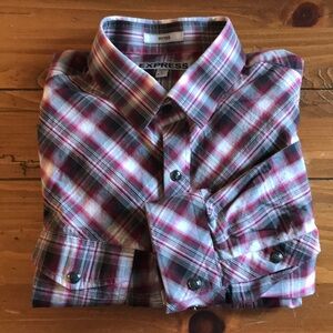 Men’s Express Western Style Fitted Shirt